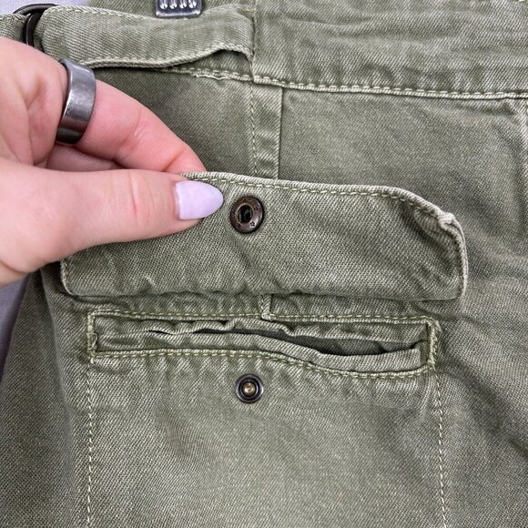 Free People Womens Skirt 0 Army Green Twill Cargo Utility Y2K Grunge Mini Basic - Picture 9 of 14